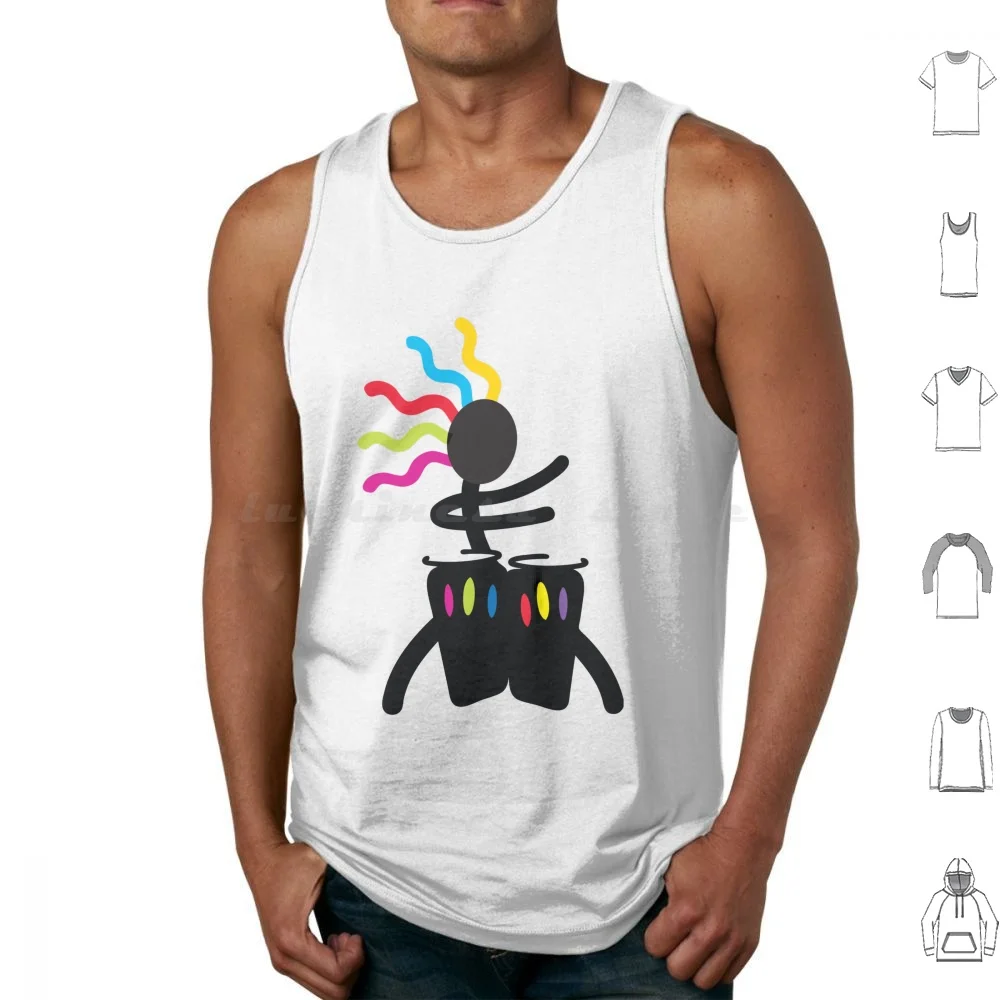 Electric Conga Tank Tops Vest Sleeveless Music Percussion Dance Drums Musician Drummer Conga And Roll Drum Player Conga Line