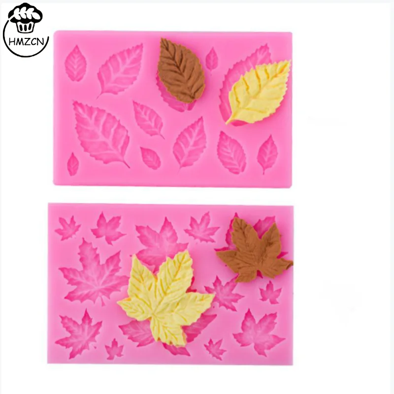 Tree Maple Leaf Mold Silicone Fondant Cake Decorating Tools Chocolate Baking Mould 3D Sugarcraft Resin Clay Homemade Bakeware