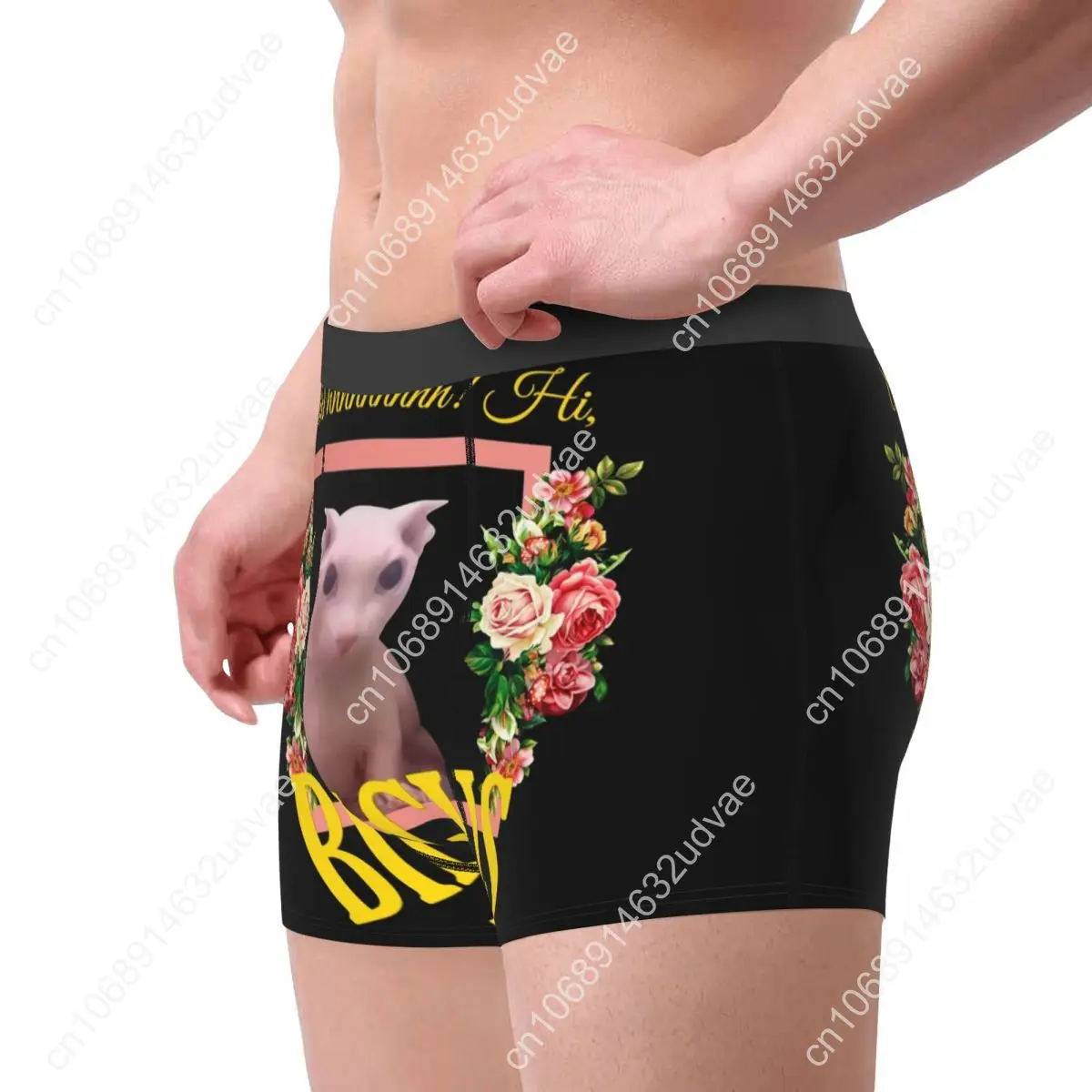 Moda Bingus Floral Estética Boxers Pantalones cortos Calzoncillos Calzoncillos cómodos para hombres Ropa interior