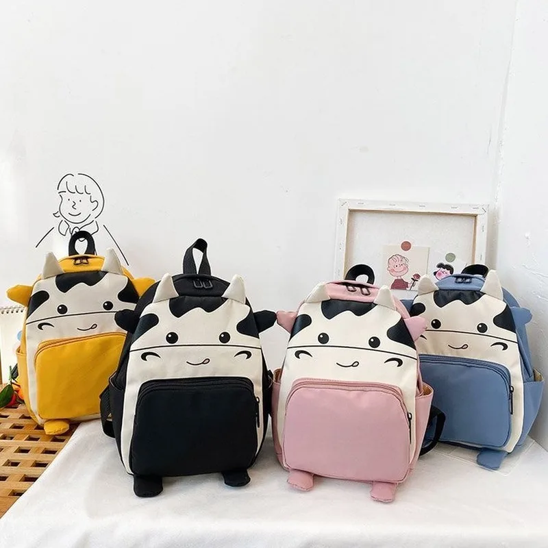 Desenhos animados Animais Vacas Mochilas, Jardim de Infância Schoolbag, Mochila Infantil, Crianças Mochilas Escolares, Meninas, Meninos, Mochilas de Nylon, Adorável