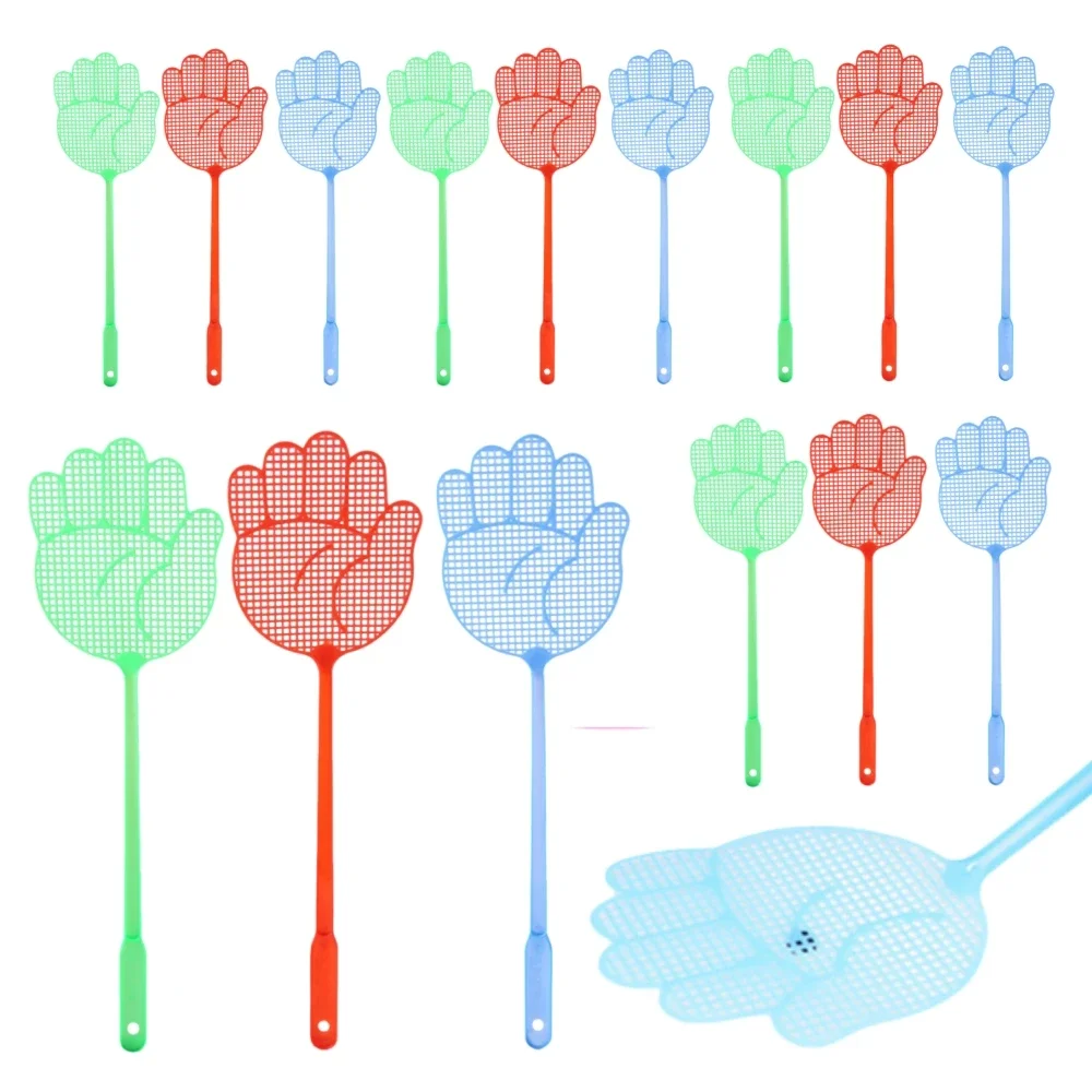 Fly Swatters Cute Palm Pattern Plastic Flyswatters Mosquito Pest Control Insect Killer Home Kitchen Accessories Random
