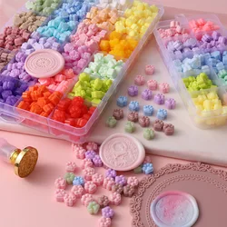 24 Grid Mixed Box Cat Paw Fire Lacquer Seal Wax Grain Pearl Retro Seal DIY Wedding Birthday Party Invitation Envelope Craft