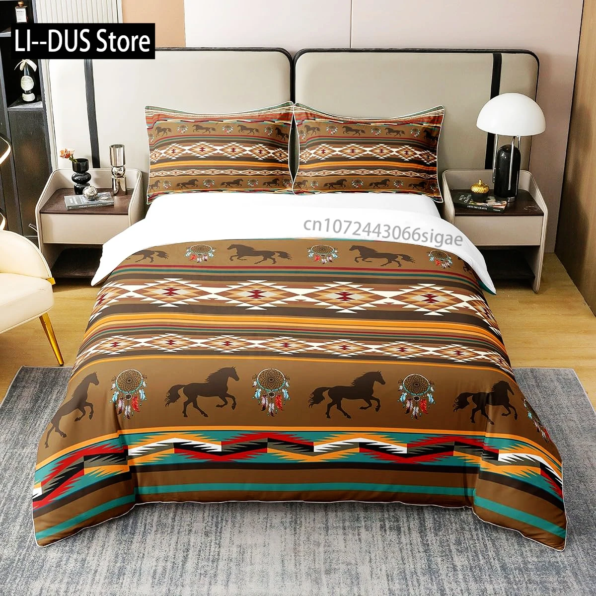 

Western Cowboy Print Bedding Duvet Cover Set Full Size Bedding Set For Kids Boys Girls Comforter Cover Set Bedroom Bedclothes
