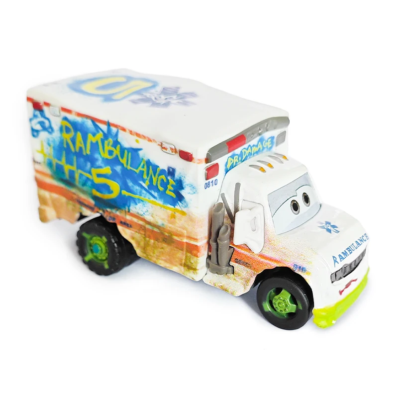 Pixar Cars Arvy und Dr. Damage Fahrzeugmodell, Rennwagen-Spielzeug für Kinder, Mini-Rennfahrer, LKW-Sammlerstücke, Geburtstagsgeschenke für Kinder – Detail 20