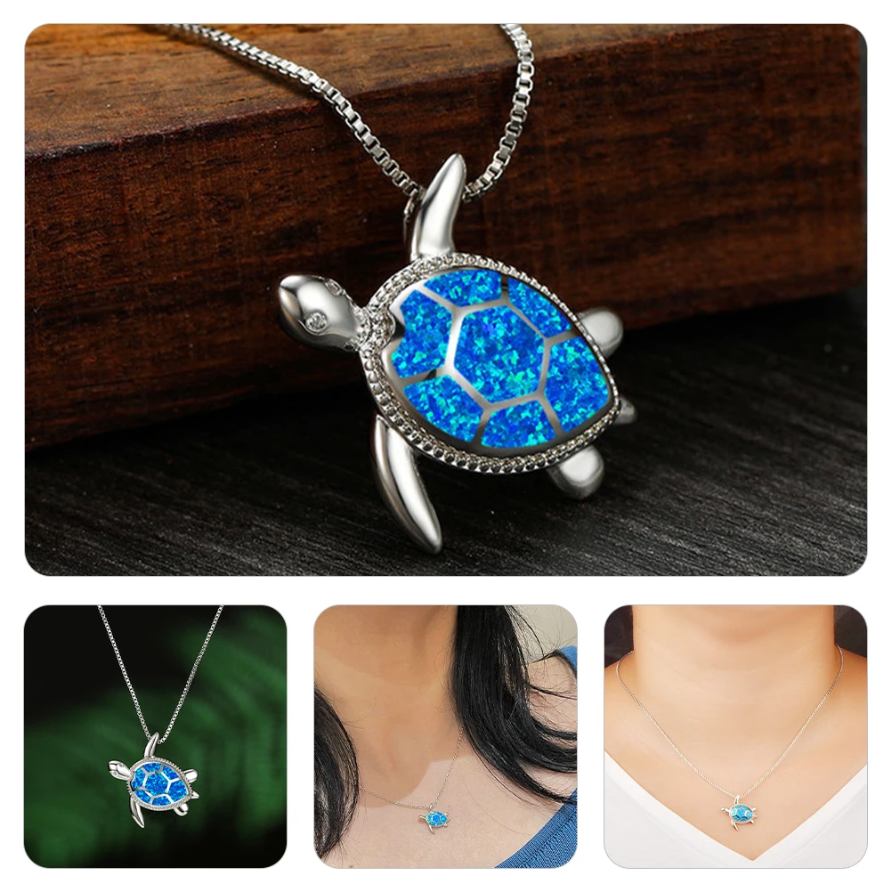 

Turtle Pendant Necklace Sea Jewellery Women Fashion Beach Jewelry Alloy Miss Small Pendants Ocean