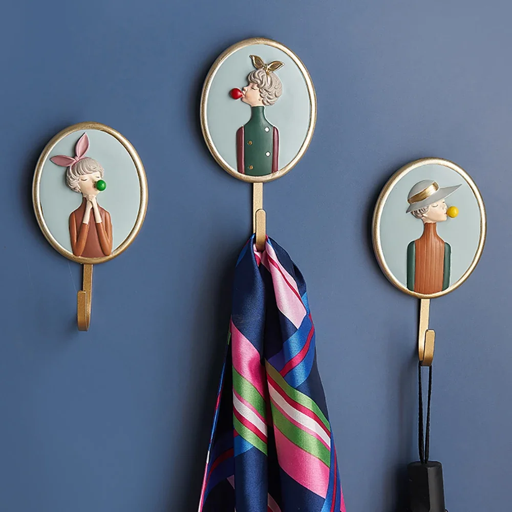 Figure 3d Wall Decoration Room Decoration Accessories Cute Home Decoration Gift bathroom accessories coat hook