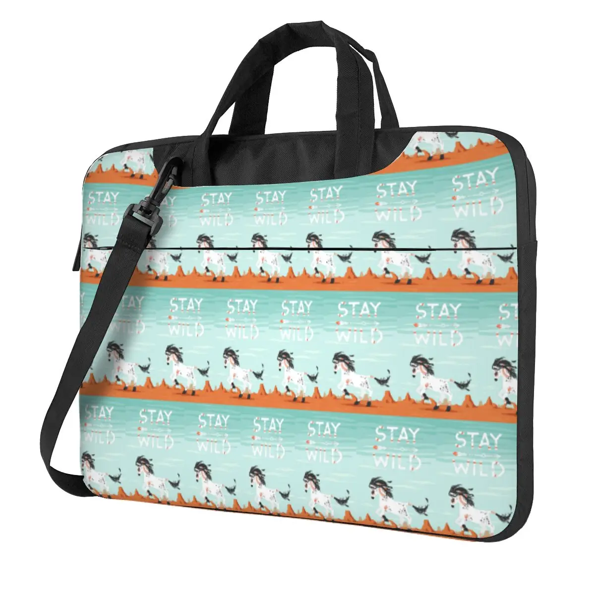 

Stay Wild Crossbody Laptop Bag Case Computer Bag Resistant Protective Notebook Pouch for Macbook Pro Lenovo