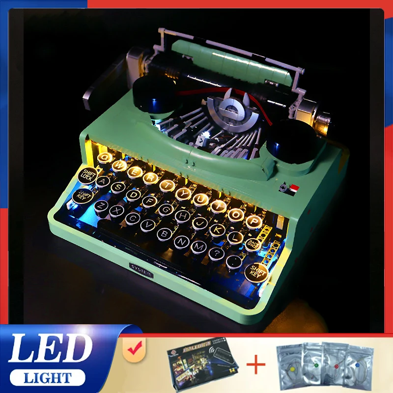 LEGO 21327 타자기 전용 DIY LED 조명 키트, 블록 모델 없음