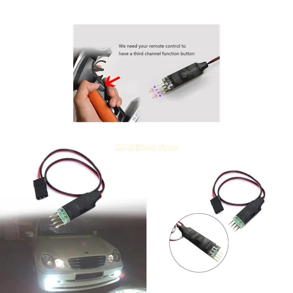 

F62C High Current Remote Controls Electronic Switches with LED Flashing Aerials Model Plant Protections for Drones Boats
