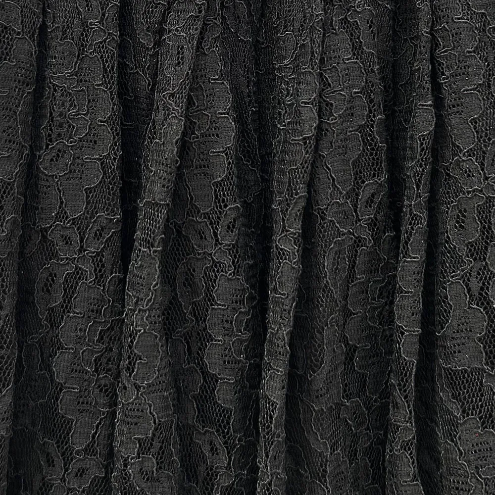 TIYIHAILEY Long Maxi Ladies A-line Elastic High Waist Women Lace Skirts Big Hem 2025 Black New Ladies
