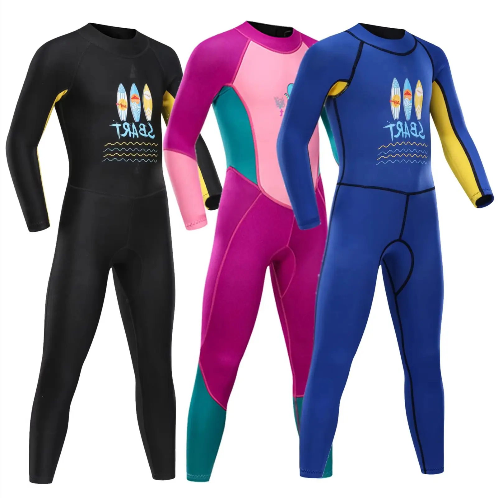 Children's Jellyfish Clothing,One-Piece Long Sleeve Boys Diving Suit, Thermal Warm 2.5mm Neoprene Wetsuits,Toddler Swimming Wear