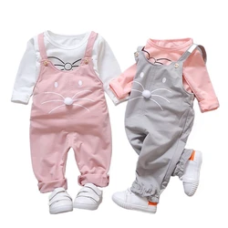 New Spring Autumn Baby Clothes Children Girls Cute T-Shirt Pants 2Pcs/Sets Toddler Casual Costume Infant Outfits Kids Tracksuits