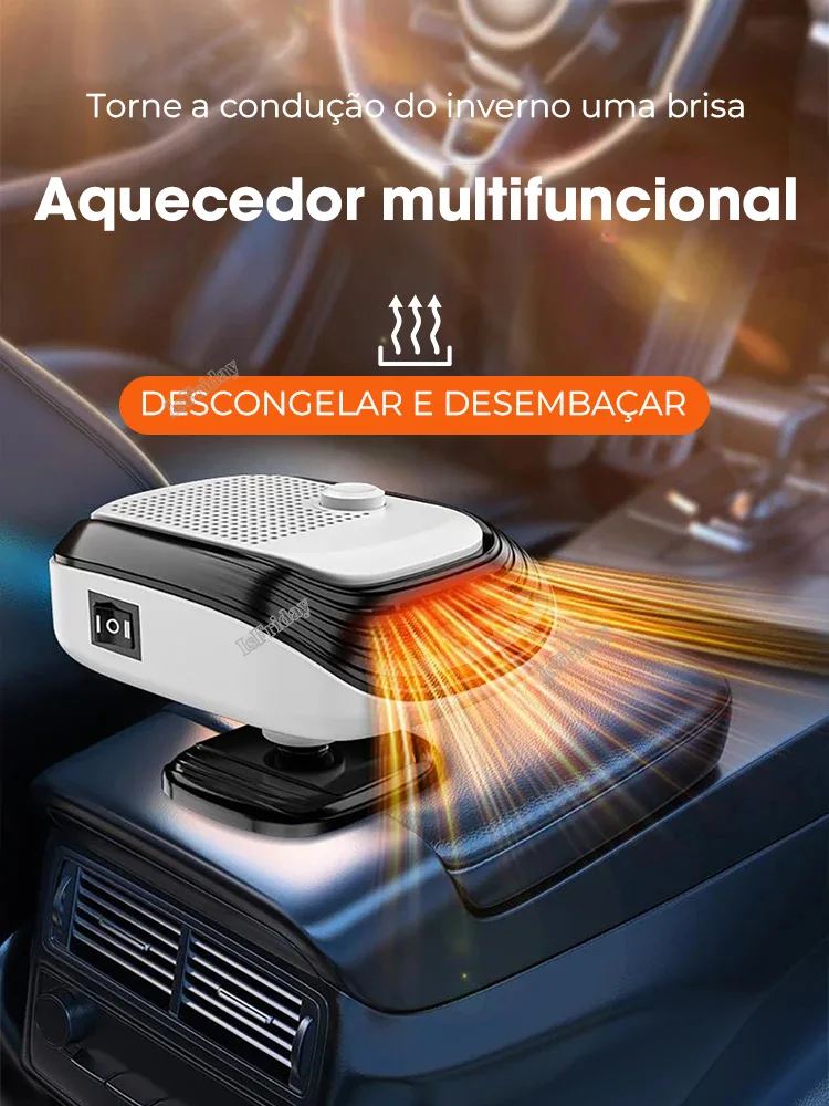 Aquecedor de pára-brisa para carro, desembaçador, Auto Janela Demister, Aquecimento rápido, Ventilador de refrigeração, Caminhão, RV, SUV, 12V, 24V,