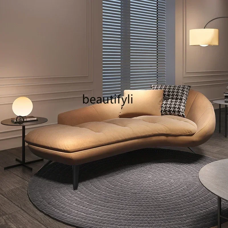 

Modern fabric sofa concubine chair beauty couch light luxury living room bedroom lazy recliner