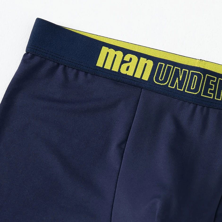 5/10-teiliges Set saisonale modische Herrenunterwäsche, flache Eckhose, bequem, Übergröße, Farbe, Herren-Shorts mit elastischer Taille – Detail 12