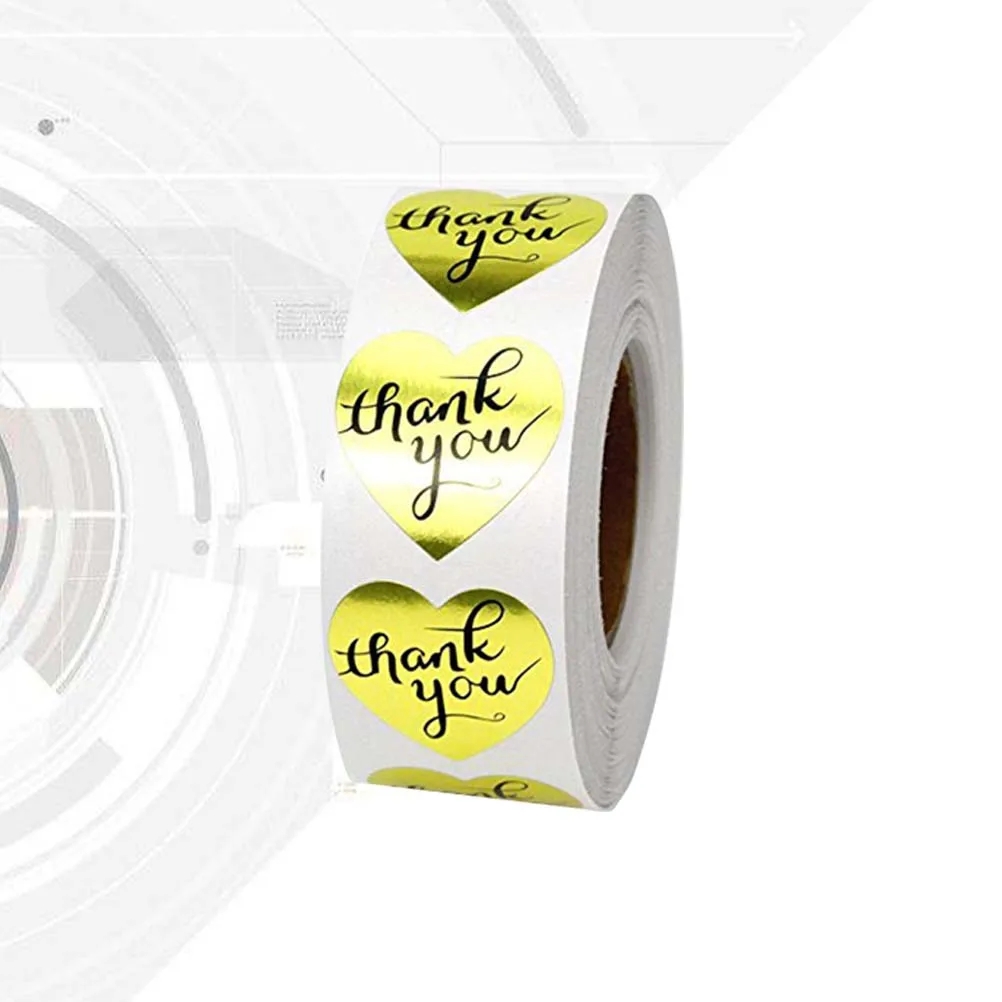 

500 шт., наклейка на день рождения, рулон, сердце, тематические мультяшные узоры, клейкие наклейки для фестиваля, украшение упаковки