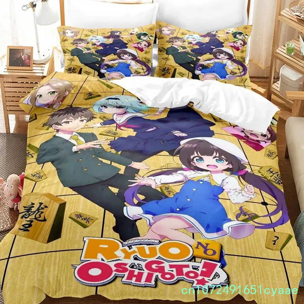 Anime Ryuos Work Is Never Ai Bedding Set Boys Girls Twin Queen Size Duvet Cover Pillowcase Bed Kids Adult Home Textileextile
