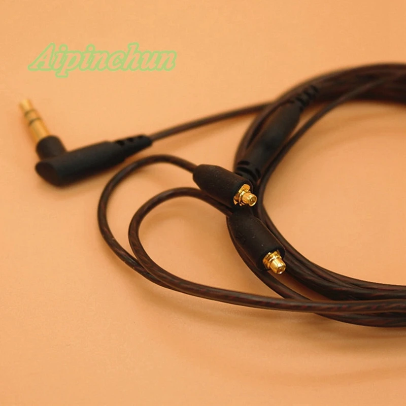 Кабель для наушников Aipinchun с разъемом L Jack MMCX, сменный микрофон для наушников Shure SE215, SE535, SE846, SE425, SE315, UE900, Westone