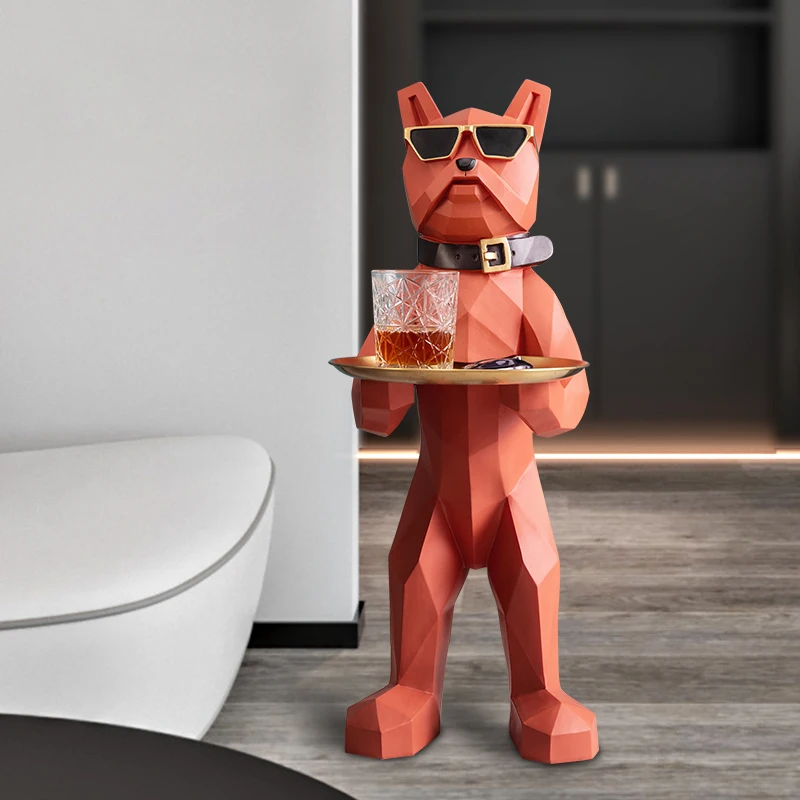 71cm Multi-function Animal Figurine Living room Creative Decoration Statue Storage Tray Large Landing Ornaments Room Accessories