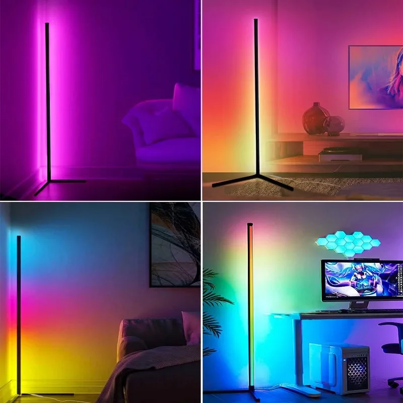 Imagem -06 - Smart Rgb Led Dream Color Floor Lâmpadas Música Sync Moderno 16 Milhões de Mudança de Cor Standing Mood Light App Controle Remoto