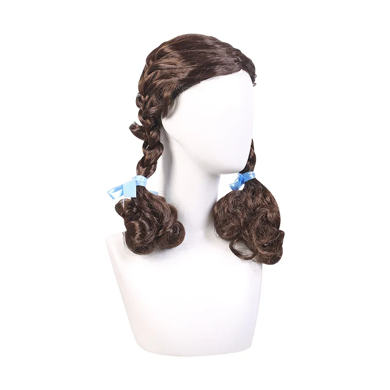 Cosplay Anime Character Wig Headgear For Dorothy From The Wizard Of Oz Realistic Cosplay Anime Accessory.
