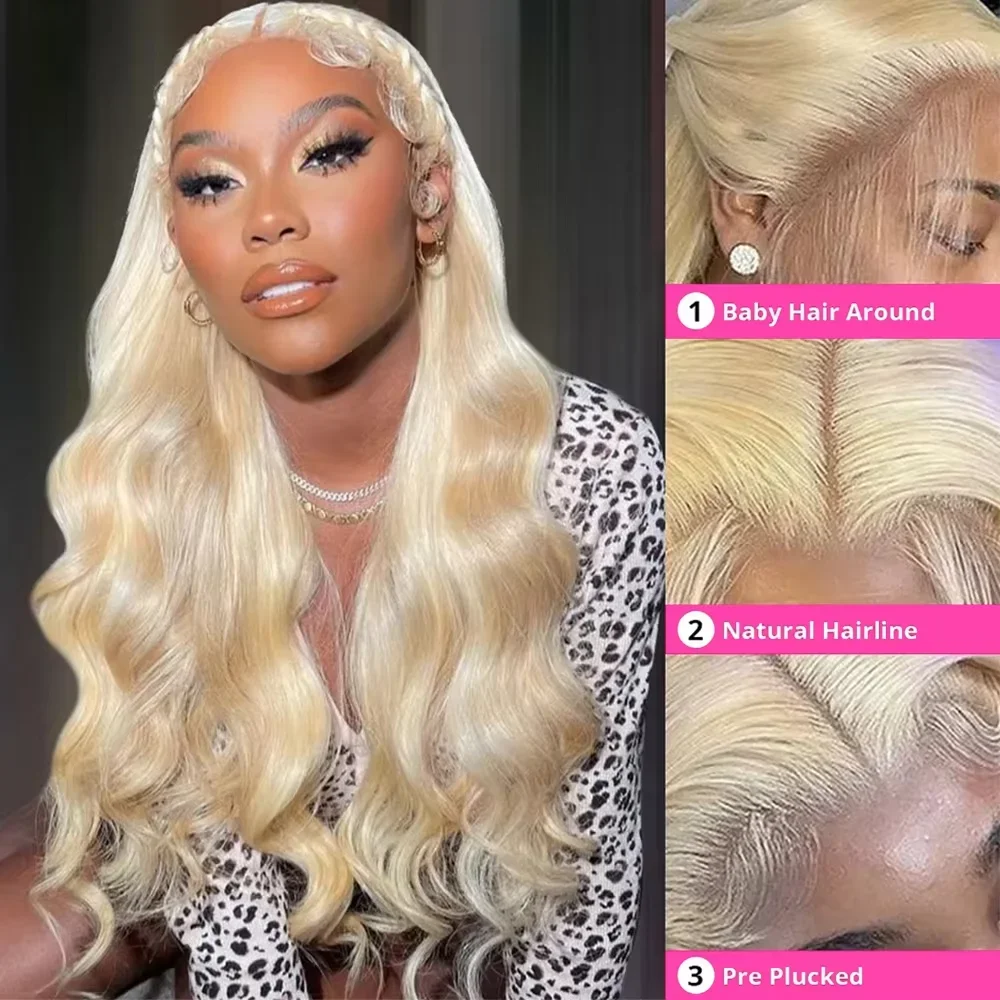 Varlea 38 Inch 613 Hd Lace Frontal Wig 13x6 Body Wave Wig 13x4 Lace Front Wigs Loose Body Wave Honey Blonde Wig Human Hair image 4