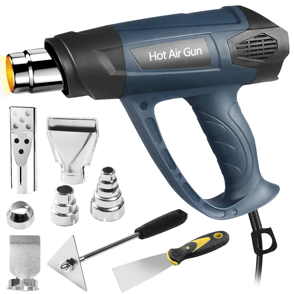 

Industrial Heat Gun 1800W Hot Air Gun Air Dryer for Soldering Thermal Blower Shrink Wrapping Tools with 300PCS Wire Connectors