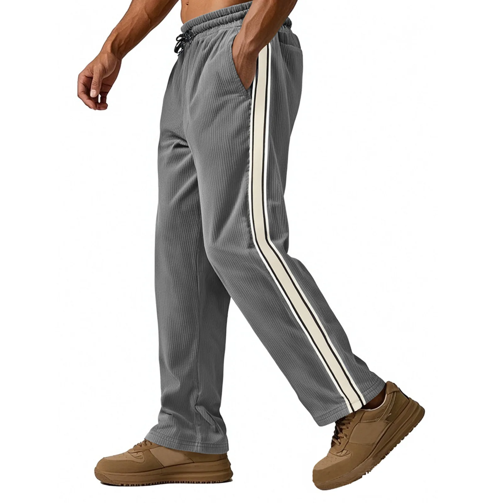 

Весна-лето, новые американские мужские повседневные модные простые базовые свободные широкие брюки с цветным принтом, прямые спортивные брюки на шнурке, мужские