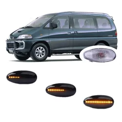 for Mitsubishi Delica Space Gear L400 VAN PA PB PC PD 1994 - 2001 Dynamic LED Indicator Side Marker Turn Signal Light Lamp