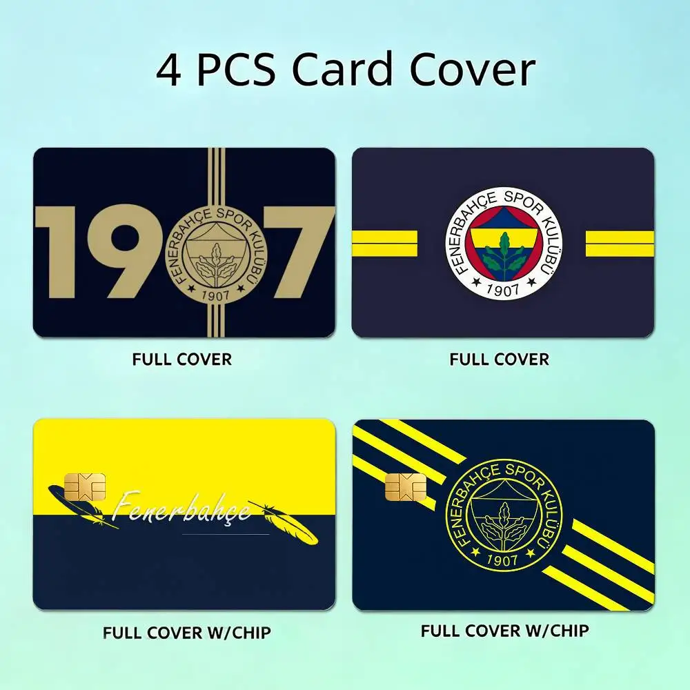 Image of Türkei F-Fenerbahce FC HD Wasserdichte Kartenhüllen Schutzaufkleber für Kredit-, Bank- und Spielkarten