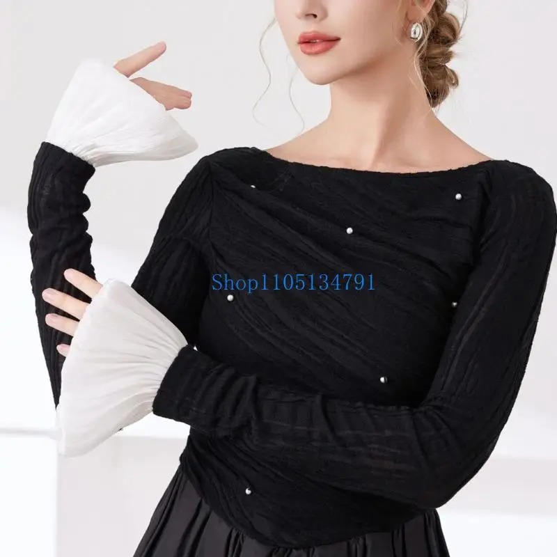 

98 км кружевные расклешенные рукава, эластичная одежда, искусственная юбка, манжеты на запястьях, рукава для улучшения наряда, и