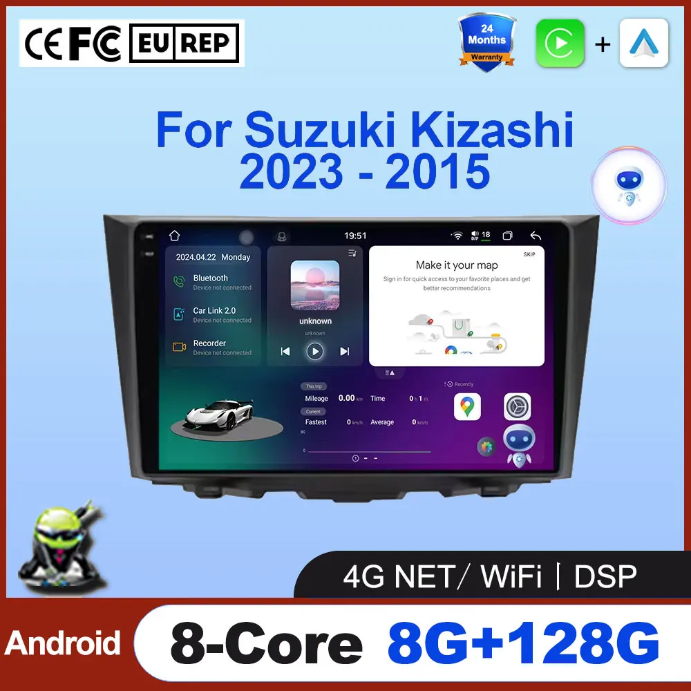 

Android Auto Radio For Suzuki Kizashi 2009-2015 2022 2023 - 2015 4G+WIFI Car Multimedia Player Wireless Carplay GPS Navigation