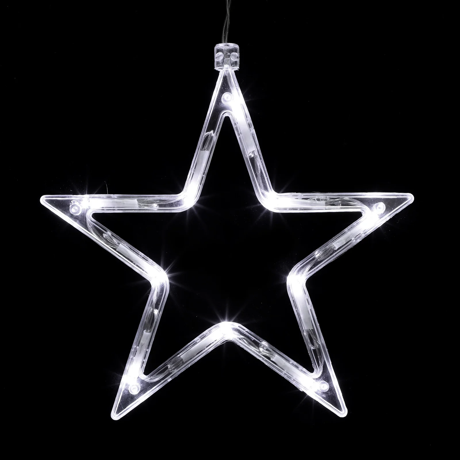 

10 LED Five-Pointed Star Window Lights Operated Hanging Light Suction Cup Indoor Xmas Wedding Party Decoration