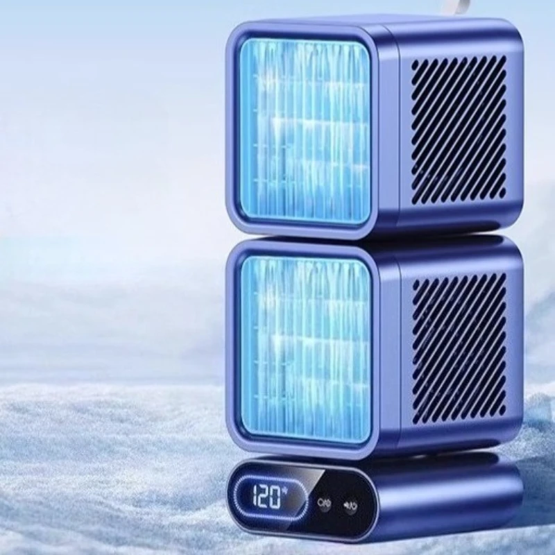 

Новый охлаждающий электрический вентилятор, настольный воздухоохладитель, бытовой небольшой перезаряжаемый бесшумный безлистный вентилятор