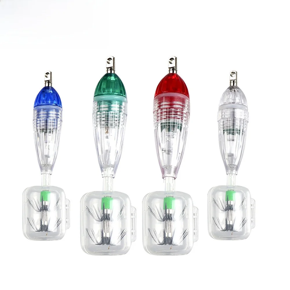 LED Fishing Lure Light Squid Lure With Umbrella Hook 5 Colors Flashing Fish-attracting Lamp For Deep Sea Fishing Accessories