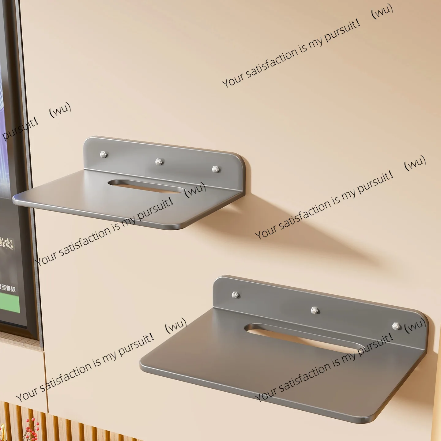 Projector Shelf TV Wall Multifunctional Storage Rack Set-top Box Wall Hanging No Punching Router Bracket