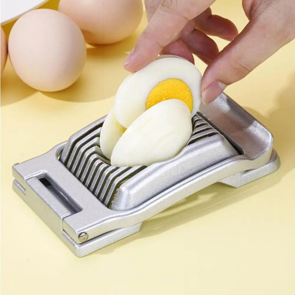 

Heavy Duty Egg Slicer Multifunctional with Stainless Steel Wire Strawberry Slicer Aluminium Alloy Hollow Designed Egg Cutter