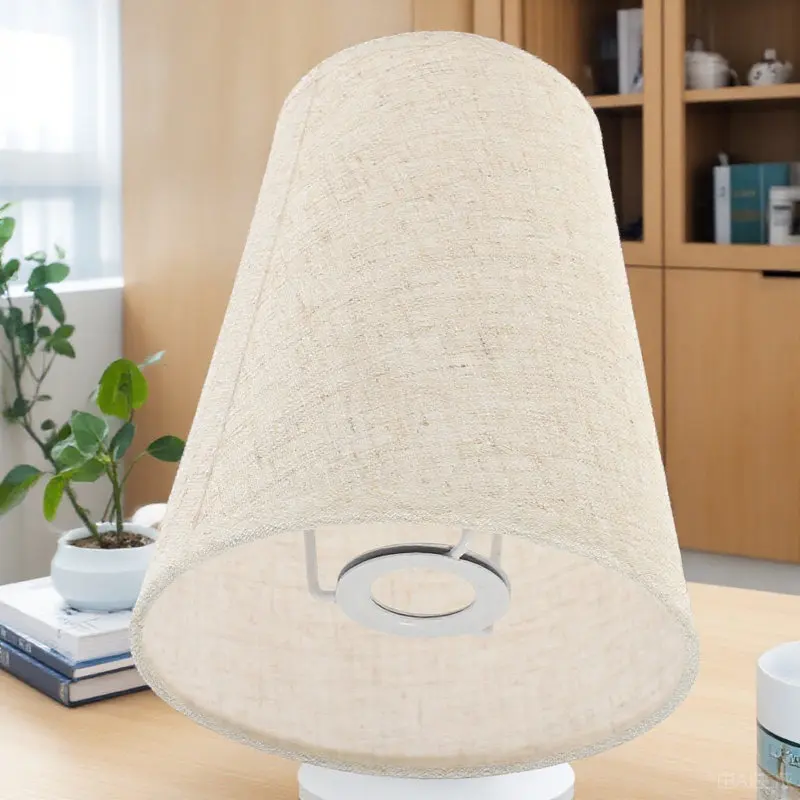 

Modern Decorative Table Lampshade Linen Fabric Lamp Shade Replacement Cover for Bedroom Living Room Office Soft Light Shade