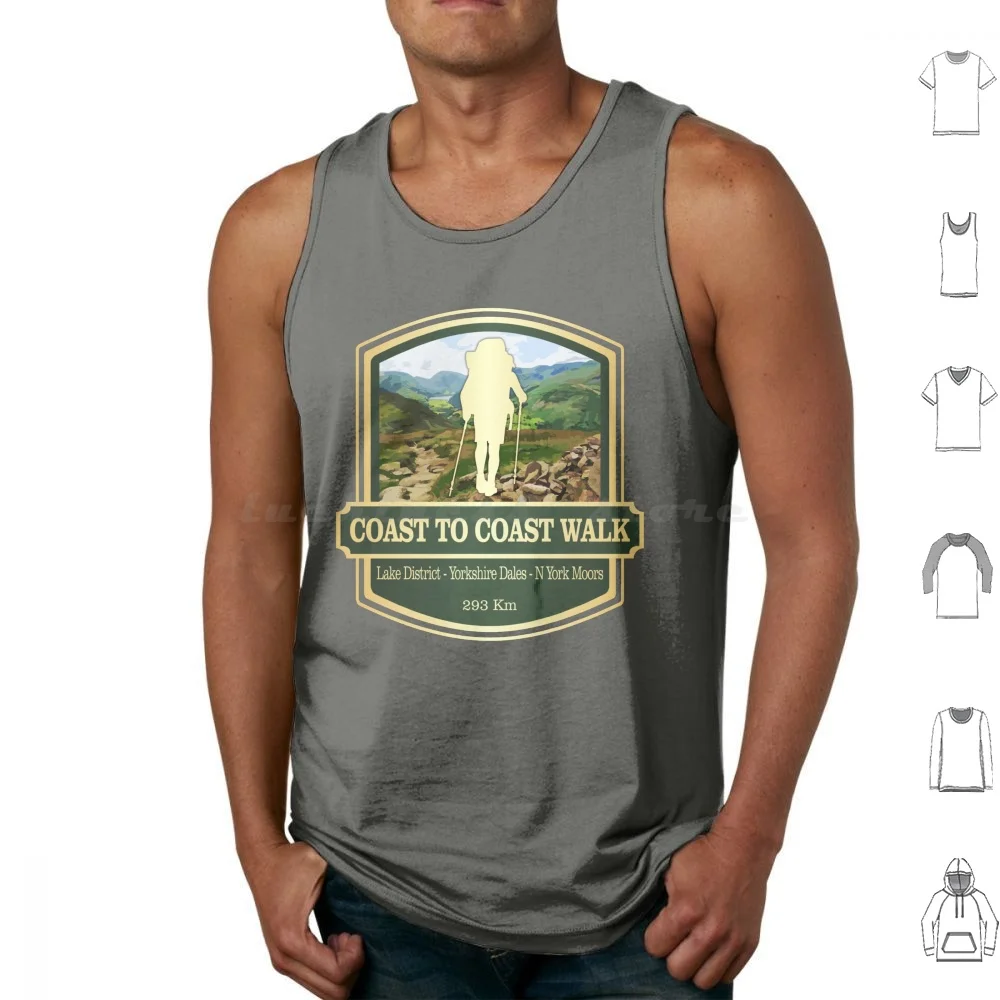 Coast To Coast Walk ( B1 ) Tank Tops Print Cotton Coast To Coast Walk Cumbria England Lake District National Park North