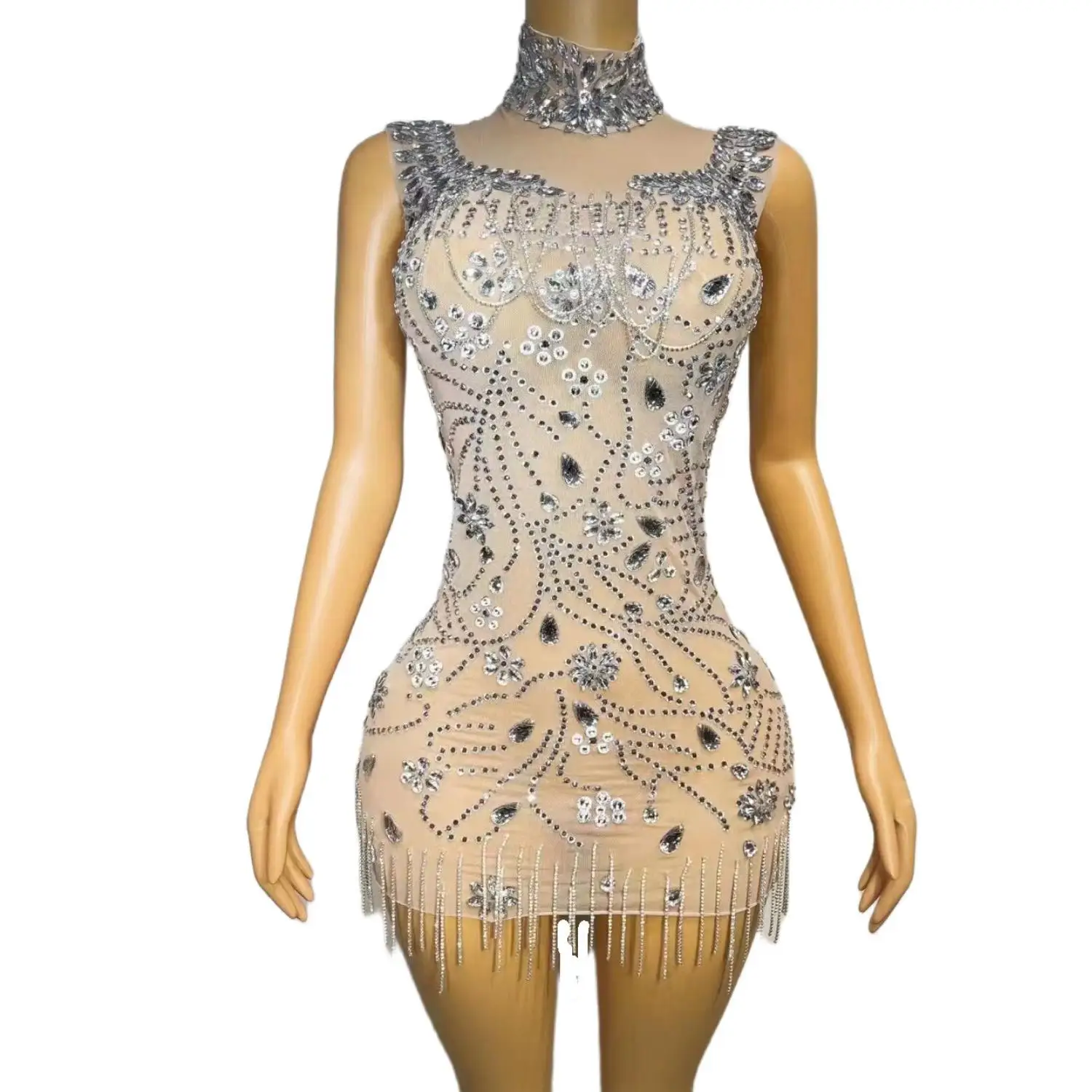 Robe de cocktail de luxe pour femmes africaines, robes de Rhcourtes, perles de luxe, CitroSilver, Yulian, quoi que ce soit pour la fête, 2024