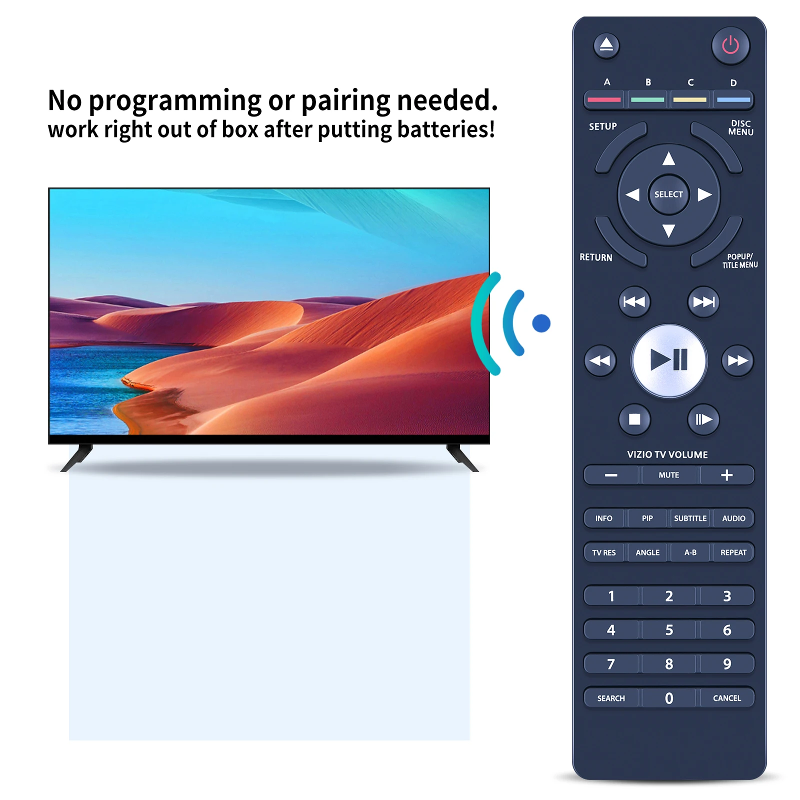 VR7A Vervanging Afstandsbediening Voor Vizio Blu-Ray Dvd-speler VBR220 VBR200W VBR210 VBR333 VBR334 VBR100 VBR110 VBR120 VBR231