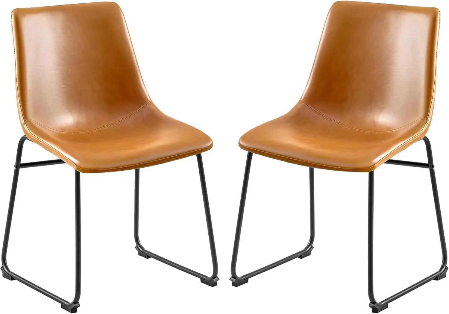 

Bar Stools 18 Hes Counter Height Set Of 2, Pu Leather Dining Chairs With Back, Modern Industrial Arml For Kitchen Island, Bar,