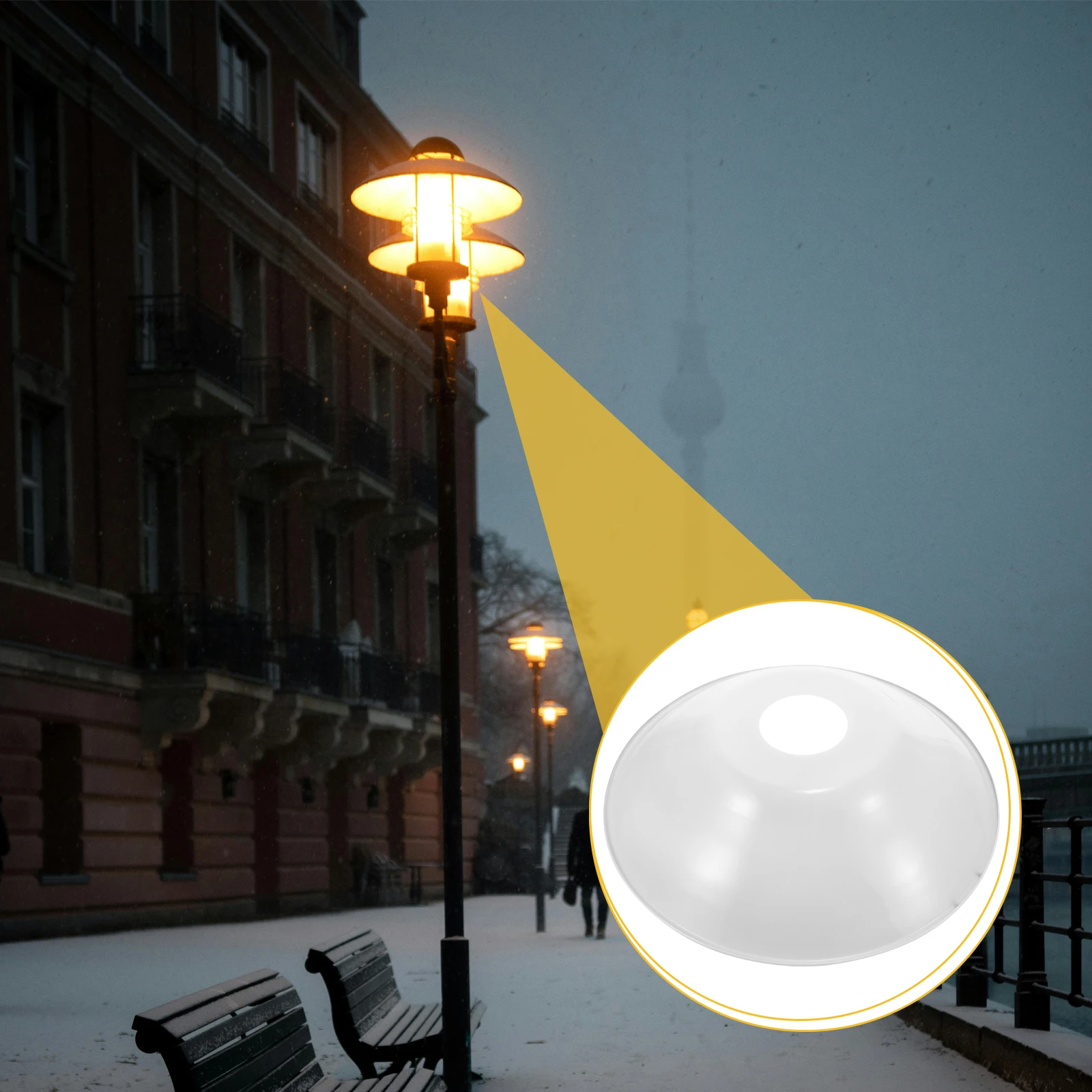 

Waterproof Street Lamp Cover 16 Inch Stainless Steel Shade for Outdoor Roads Gardens Industrial Sites Solar Lighting