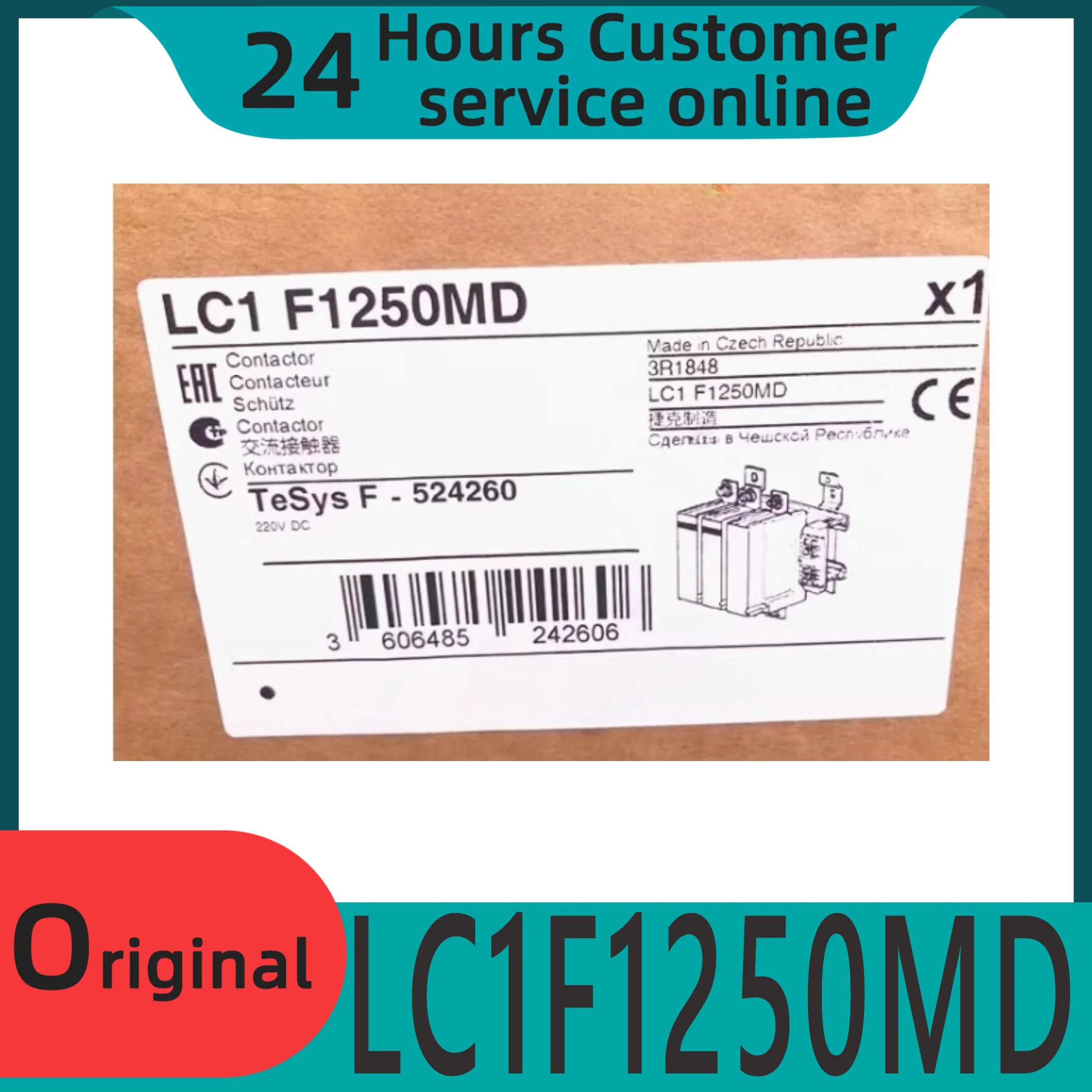 

New original DC contactor LC1F1250MD DC220V