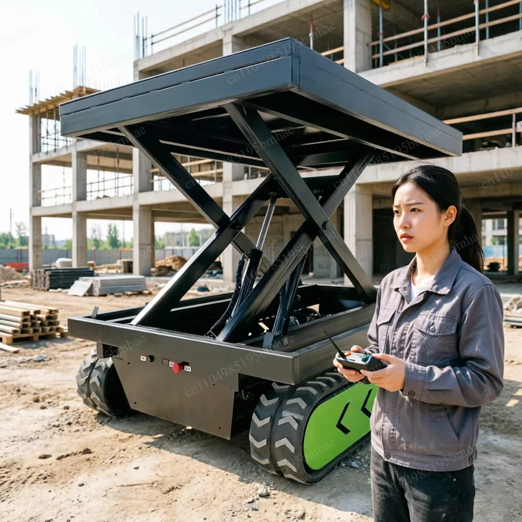 Quick Delivery Lifting Platform Rubber Track Chassis for Construction Houses