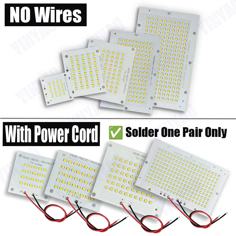 1Pcs LED Floodlight LED Chip10W 20W 30W 50W 100W 150W 200W SMD2835 White Warm White LED PCB Board Lamp For Outdoor Floodlight