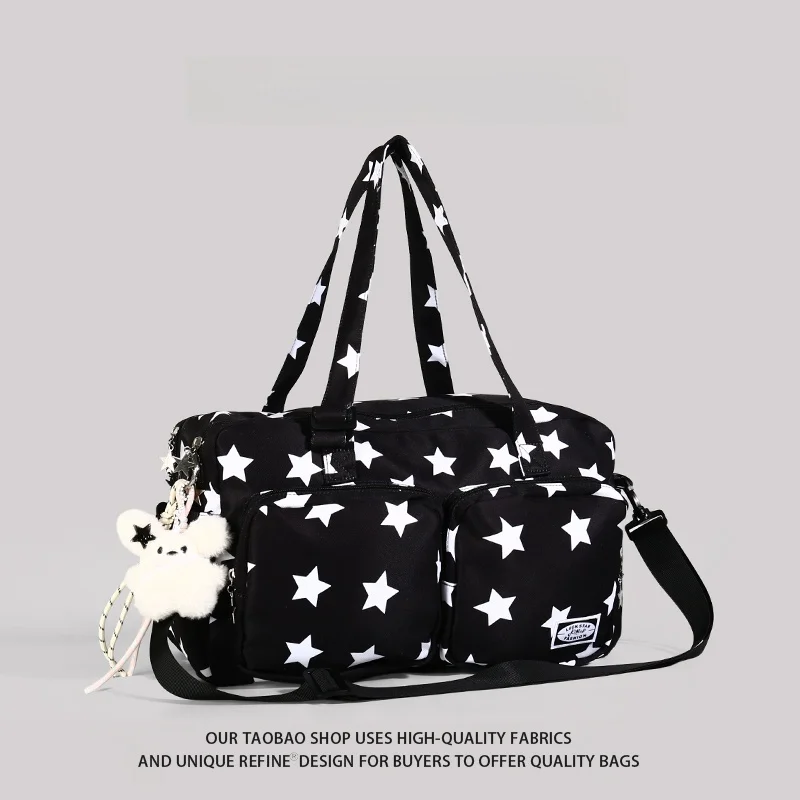 

Легкая вместительная женская сумка через плечо из нейлона, складная конструкция