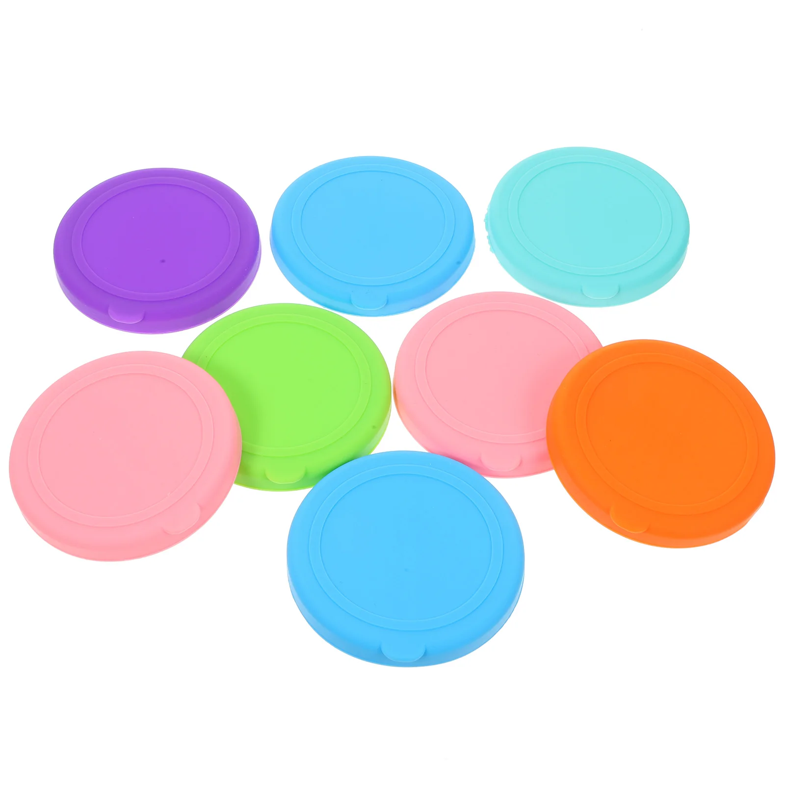 

8pcs Leak-proof Silicone Cup Lids Bowl Covers Microwave Safe Dipping Condiment Dish Lid Soy Ketchup Vinegar Small