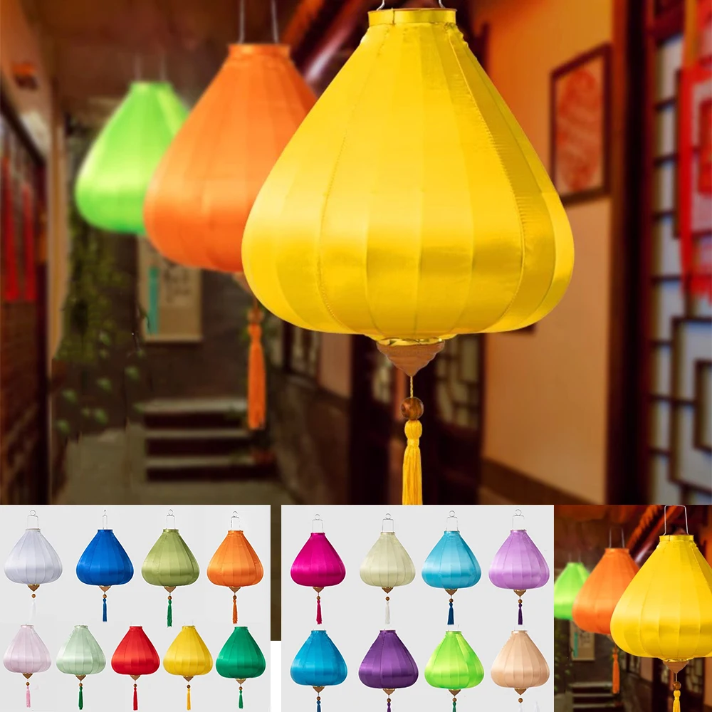 Solid Color Hanging Lanterns Waterproof Colth Lanterne New Year Party Festival Stage Lantern Decoracion Fiesta China Tradicional