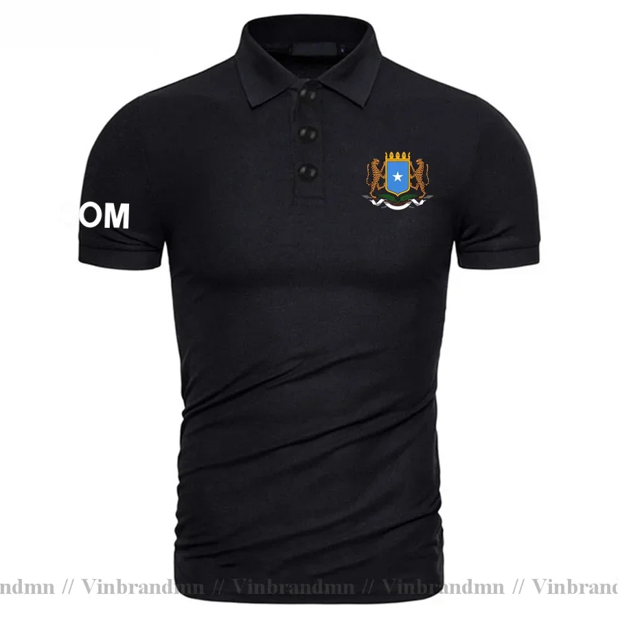 Somalia Somali Soomaaliya SOM SO Polo Shirts Men Short Sleeve 100% Cotton Shirt Brands Design Country Flag Nation Team Tops Tees